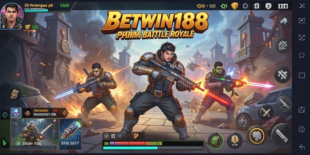 Tampilan gameplay seru BETWIN188 dalam pertarungan Battle Royale.