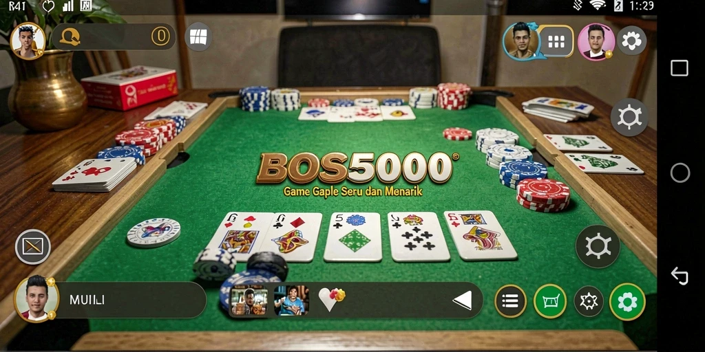 Screenshot gameplay menampilkan aksi seru dalam permainan Gaple.