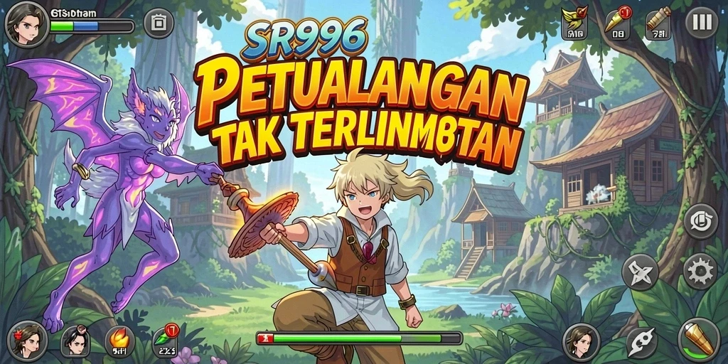 Tampilan gameplay menarik dari SR996 dengan karakter anime yang beraksi.