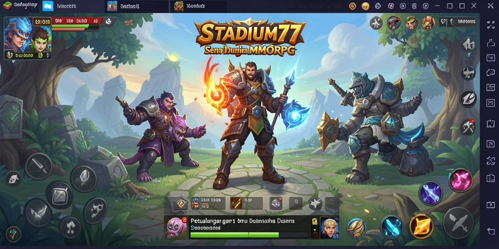 Screenshot menarik dari gameplay STADIUM77 yang menunjukkan pertarungan epik.