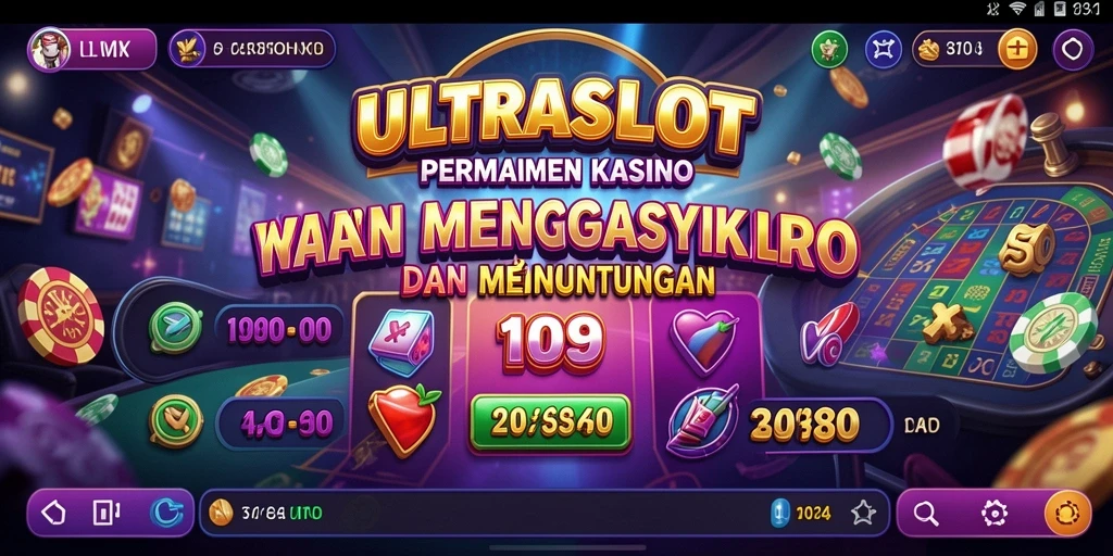 Tampilan gameplay ULTRASLOT yang menakjubkan dan mendebarkan.