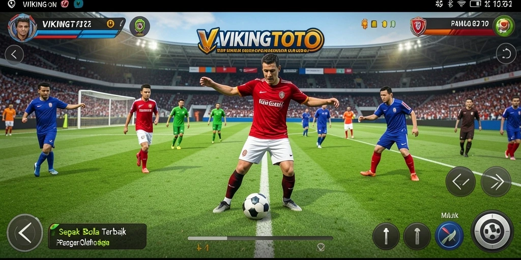 Tampilan menarik dari gameplay VIKINGTOTO dengan aksi sepak bola yang mendebarkan.